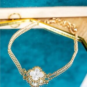 Morrocan Style Floral Goldtone Bracelet